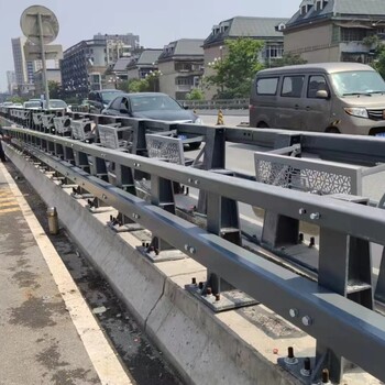 西安橋梁護欄立交橋道路兩側(cè)防護防撞護欄Q235碳鋼加厚防護欄