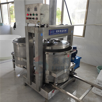 凌科姜汁液壓壓榨榨汁機LY500-液壓上出料方式，姜汁提取