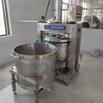 凌科姜汁液壓壓榨榨汁機LY500-液壓上出料方式，姜汁提取