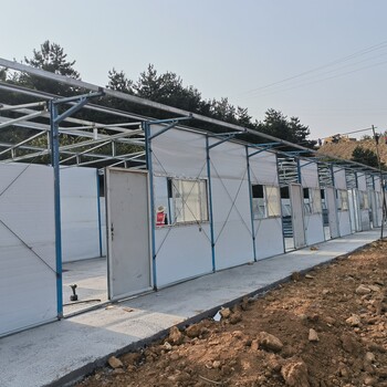 天鎮拆裝式活動房大同工地臨時宿舍防火巖棉板搭建