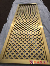 中式金色金属格栅不锈钢钛金屏风304激光隔断