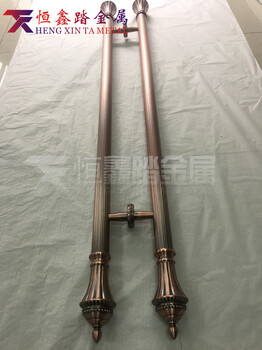 商場玻璃門金屬門把手螺紋不銹鋼拉手定做異形不銹鋼拉手