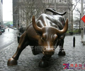 廣場華爾街牛雕塑銅牛雕塑金屬牛雕塑戶外雕塑牛