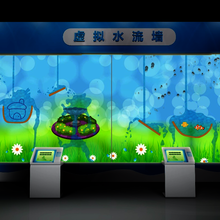 广州万像幼儿园科技馆科学展互动流水墙