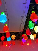 长治春节过新年装饰灯串大红灯笼窗帘灯屋檐庭院LED装饰彩灯