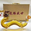 河間華企手工藝酒瓶十二生肖酒瓶龍造型酒瓶高硼硅玻璃酒瓶