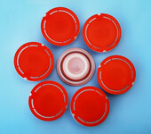 实邦厂家批发红色机油化工罐食品罐50mm塑料拉伸胶盖
