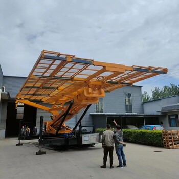 履帶式高空壓瓦機(jī)27米反吊頂平臺全自動彩鋼瓦機(jī)