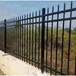 山西朔州小区三横杆锌钢护栏黑色折弯锌钢护栏蓝白围墙护栏厂家