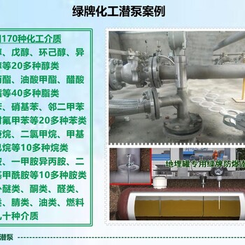 唐山市綠牌ⅡBT4防爆不銹鋼潛液泵0區(qū)液下屏蔽泵