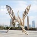 景观镂空海鸥雕塑生产-大型铜鸟雕塑-镜面鸟禽雕塑效果