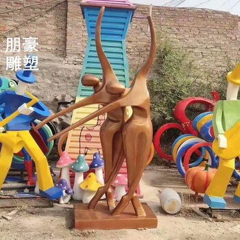鏡面樂隊雕塑工廠-噴漆效果-步行街樂隊雕塑展示工廠