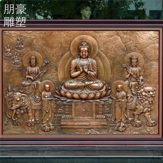 法治佛像景墻元素廠家-景觀鏤空景墻-仿古佛像景墻廠家