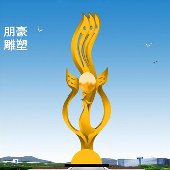 火鳳凰雕塑選用價格-景觀火鳳凰雕塑-金屬抽象火鳳凰雕塑