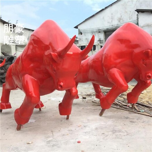 几何牛雕塑工程-构件抽象牛雕塑-几何牛雕塑