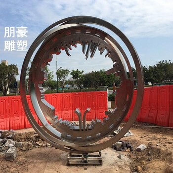 水景花環(huán)雕塑廠家，街頭藝術(shù)，鐵藝花環(huán)雕塑