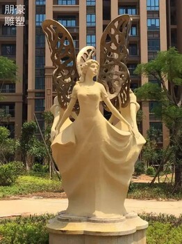 靜態(tài)翅膀女神雕塑街景生產商-酒店結構常用-服務商公園景觀雕塑