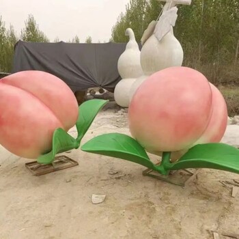 步行街水蜜桃雕塑展示生產(chǎn)商-切面方案選定-生產(chǎn)商景觀水蜜桃雕塑