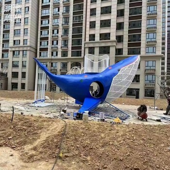 鯨魚導向雕塑-中式工藝-貴州企業鯨魚雕塑制作