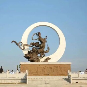 景點(diǎn)嫦娥奔月銅雕標(biāo)識(shí)工廠(chǎng)-街頭美陳選定-優(yōu)選戶(hù)外神話(huà)類(lèi)銅雕
