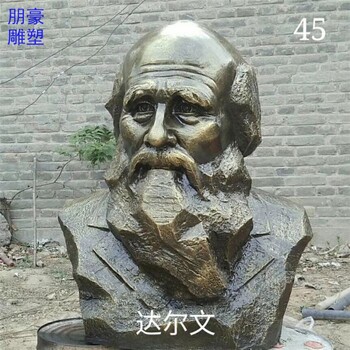 抽象达尔文铜雕设计工厂-法治元素优价-承接校园科学家铜雕