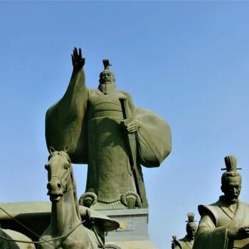 街頭漢武大帝銅雕抽象生產(chǎn)-別墅美陳-選用地產(chǎn)漢武帝銅雕