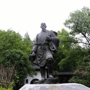 噴漆李時(shí)珍銅雕效果生產(chǎn)-商業(yè)街主題訂做-服務(wù)商中式神醫(yī)銅雕
