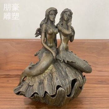 步行街美人魚銅像展示制造-小品實(shí)景選定-文化館美人魚銅像