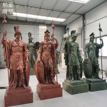 標準民族武士銅雕生產(chǎn)-街頭美陳選定-靜態(tài)武士銅雕街景