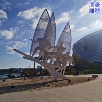 廣場(chǎng)景觀(guān)沖浪雕塑制造-步行街展示選用-商業(yè)街沖浪雕塑主題