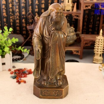 訂做景觀老子銅像工程生產(chǎn)-法治元素優(yōu)價-商場老子銅雕像素材