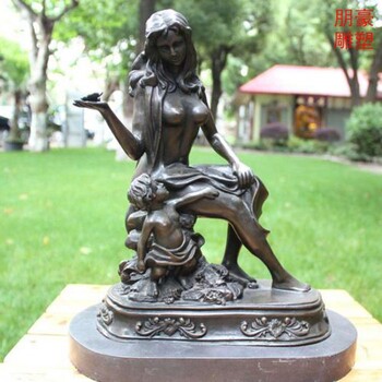 指用鋼鑄母子情銅雕制造-學(xué)校擺件-校園母子情銅雕異形類