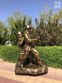 鐵藝士兵雕塑廠家-環(huán)境景觀雕塑-現(xiàn)代士兵雕塑定做