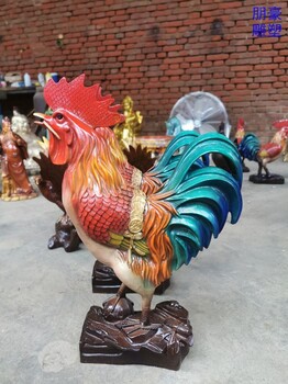 鋼結(jié)構(gòu)公雞銅雕生產(chǎn)商-形象大使類型選用-靜態(tài)公雞銅雕街景