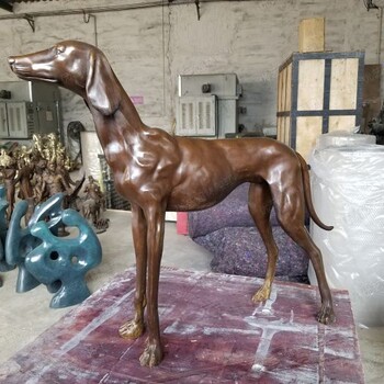 制造铜狗雕塑园林建筑制作-学校摆件供给-地产铜狗雕塑艺术