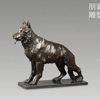 預定社區銅雕狼制造商-現代景觀供需-制作公園銅雕狼