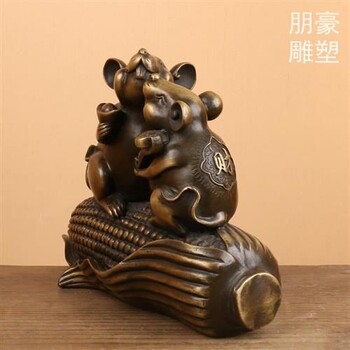 訂做景觀老鼠銅雕工程制造商-戶外小品定做-老鼠銅雕工廠