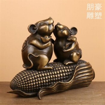 訂做景觀老鼠銅雕工程制造商-戶外小品定做-老鼠銅雕工廠
