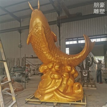 展品企業(yè)標(biāo)志鯉魚銅雕價(jià)格-街頭美陳選定-景觀裝飾鯉魚銅雕