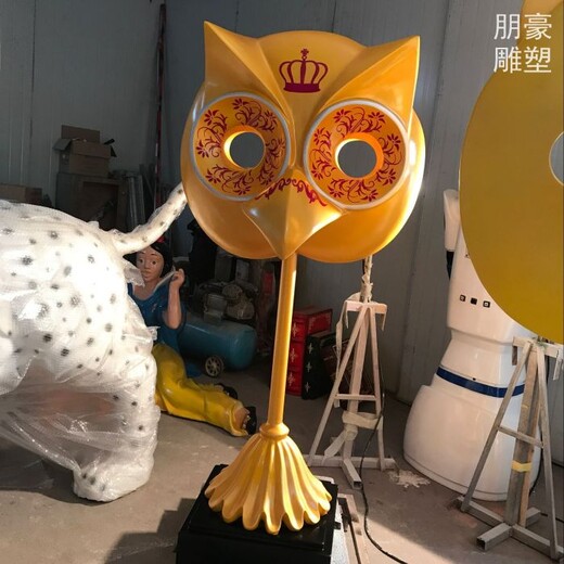 制作校園貓頭鷹銅雕生產(chǎn)-彩色種類訂做-貓頭鷹銅雕工廠