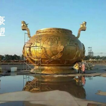 生產(chǎn)體育聚寶盆銅雕生產(chǎn)商-學(xué)校擺件優(yōu)選-聚寶盆銅雕裝飾