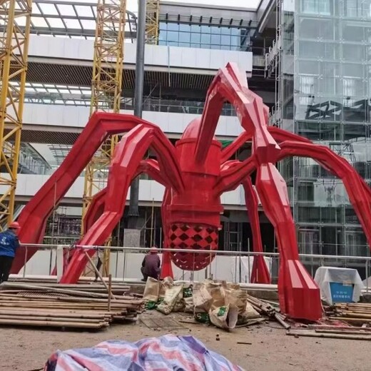 精选艺术蜘蛛雕塑工厂-商业街主题订做-钢铸蜘蛛雕塑