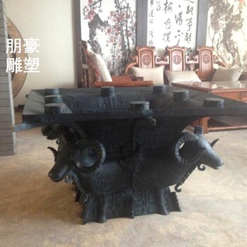 優(yōu)選商業(yè)四羊方尊銅雕制造商-立體景觀(guān)精選-民俗四羊方尊銅雕