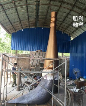 選用地產(chǎn)毛筆銅雕工廠-草地擺放常用-大型景觀毛筆銅雕