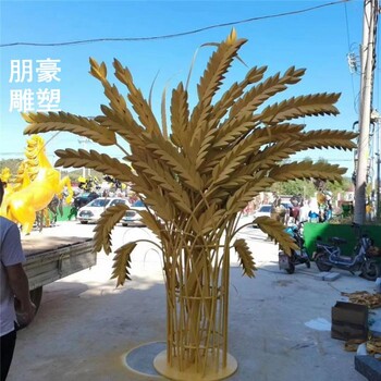 制造花园大麦铜雕工厂-企业素材订做-金属大麦铜雕制作