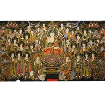 手繪佛像畫道教神像畫家族供奉家譜畫像