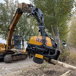 银川采购多台挖掘机伐木机园林树木砍伐机