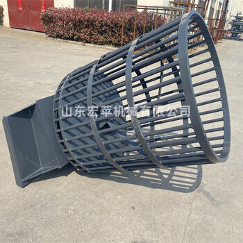 宏蘋定制旋轉(zhuǎn)篩分斗50裝載機篩分斗滾筒式網(wǎng)格篩