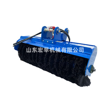 宏蘋(píng)生產(chǎn)挖掘機掃地機道路清潔毛刷掃地機液壓掃雪機