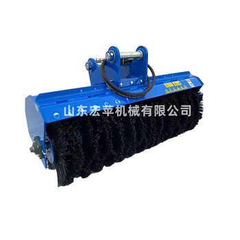 宏蘋(píng)生產(chǎn)挖掘機掃地機道路清潔毛刷掃地機液壓掃雪機